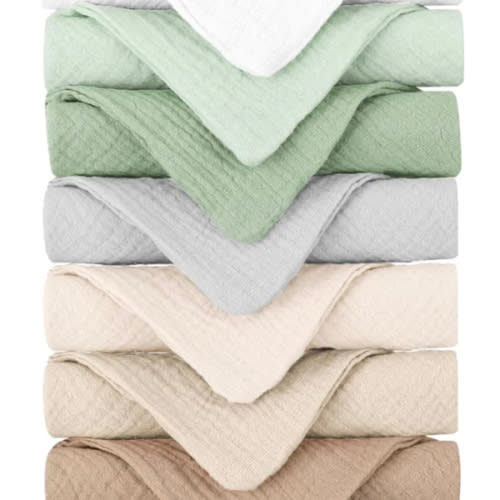 Baby Washcloths 7 Pack- Green