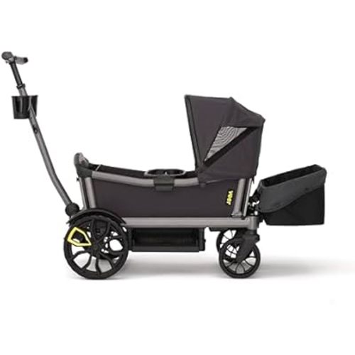 Veer Cruiser City XL Essentials Bundle | Premium 4 Seater Urban Stroller Wagon for Kids | Fully Collapsible | Hose Washable | Includes Cruiser City XL + Retractable Canopy + Storage Basket