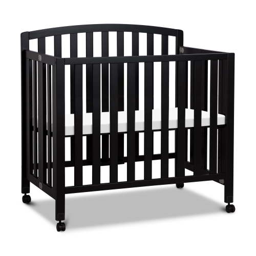 DaVinci Dylan Folding Portable 3-in-1 Mini Crib and Twin Bed in Ebony