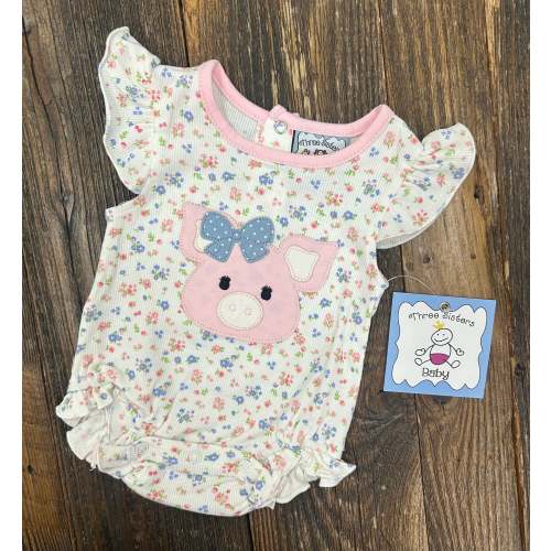 Three Sisters Pig Applique Bubble
