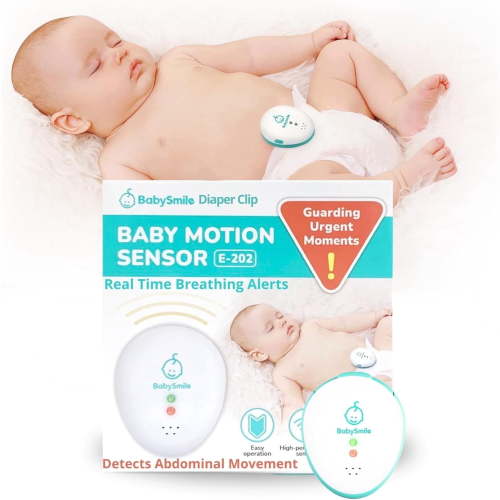 Free Shipping! BabySmile Baby Motion Sensor Monitor No Bluetooth Audible Alerts for Quick Baby Abdominal Movement Detection