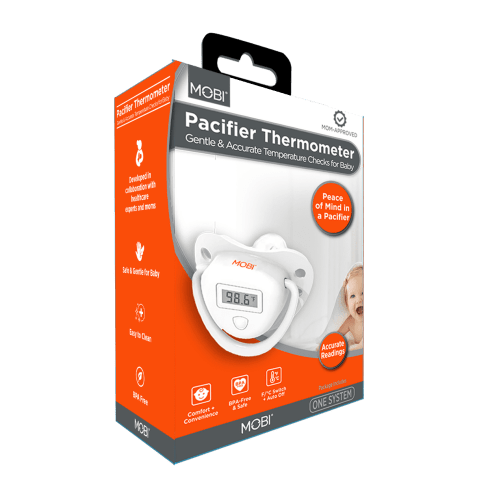 MOBI Digital Pacifier Oral Thermometer for Infants - Accurate Baby Fever Thermometer,