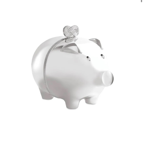 Vera Wang Infinity Baby Piggy Bank in Silver | Over The Moon