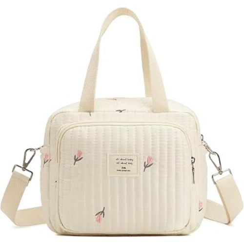 Small Diaper Bag Tote, Crossbody Diaper Bag Mini Purse with 7 Pockets