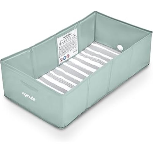Ingenuity Tuckaway Toddler Folding Tub, Converts Shower to Tub, Folds to Store, Easy to Clean, No Assembly Required, Portable Baby Bathtub for Travel, 12M-5Y