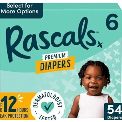 Rascals Premium Diapers, Size (6, 54, Count)