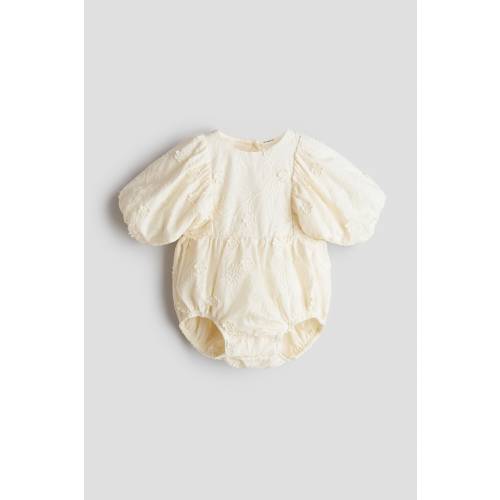 EYELET EMBROIDERED ROMPER SUIT