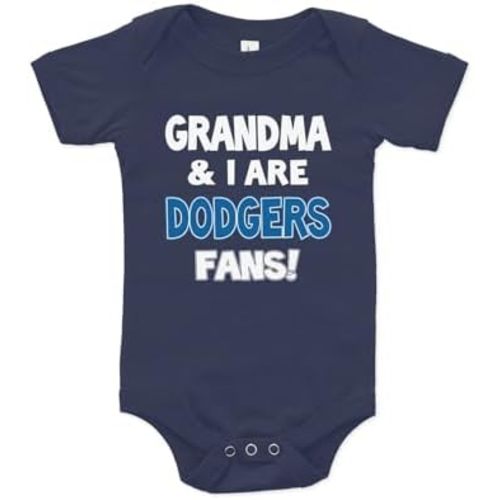 NanyCrafts Baby's Grandma and I are Dodgers Fans bodysuit