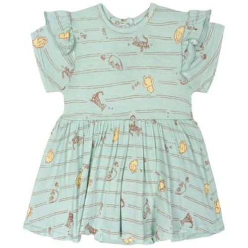 Disney Winnie the Pooh Baby Girls' Ruffle Allover Print Skirt Overlay Bodysuit Blue 0-3 Months