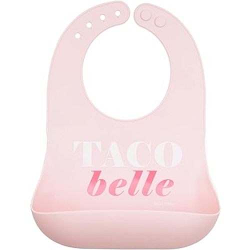 BELLA TUNNO Girl’s Wonder Bib – Silicone Baby Bib for Girls, Non-toxic BPA Free Soft Silicone Bib, Waterproof, Easy to Clean