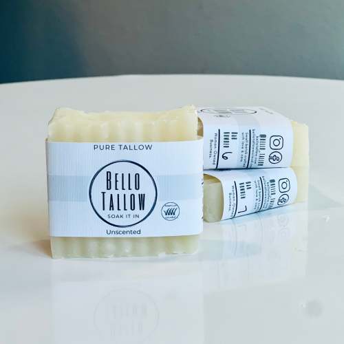 Pure Tallow Soap: Unscented - Bello Tallow