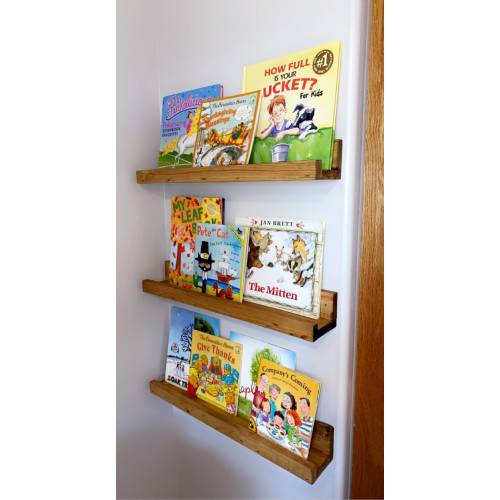 Bookshelf , Rustic Shelves, Nursery Wall Shelves, Floating Wall Shelves in your choice of stain.