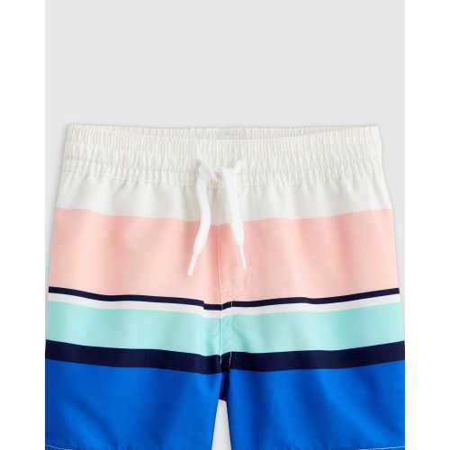 Swim Trunk - Baby in Colorblock Stripe