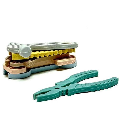 6pcs Silicone Tool Baby Teether Set | Oliver and Company