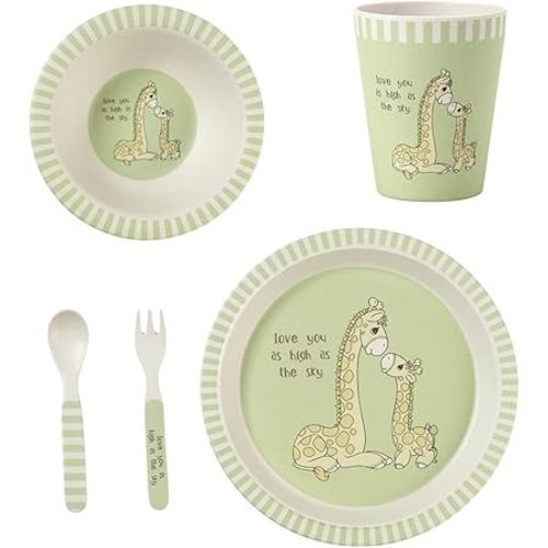 5-Piece Giraffe Mealtime Set, Bamboo