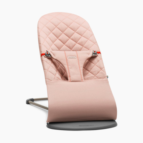 BabyBjörn Bouncer Bliss - Dusty Pink Quilted Cotton/Dark Gray Frame
