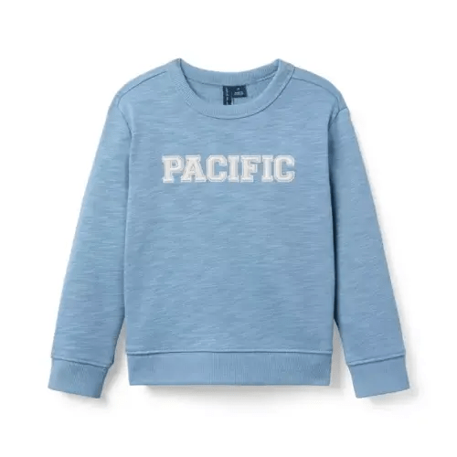 Boy Pebble Blue French Terry Pacific Sweatshirt by Janie and Jack