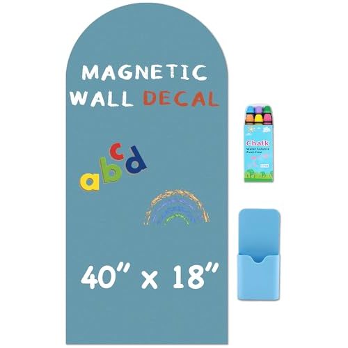 Arch Magnetic Wall Decal - 40" x 18" Matte Finish Chalkboard Sticker for Wall - Magnetic Board for Playroom, Home Classroom(Celadon)