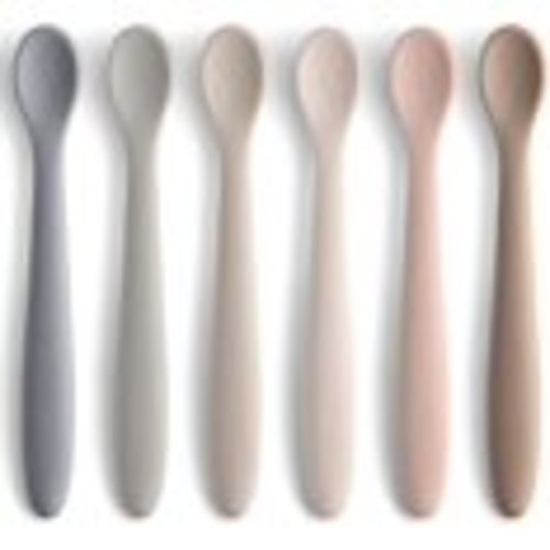 6-Piece Silicone Baby Feeding Spoons, First Stage Infant Spoons, Soft-Tip Easy on Gums I Baby Training Spoon | Infant Utensils Feeding Supplies, Dishwasher & Boil-proof