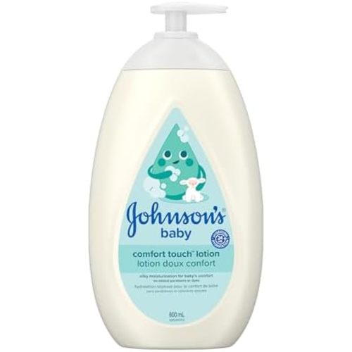 Johnson's Baby Newborn Face and Body Lotion, CottonTouch Cream, Hypoallergenic and Paraben-Free Moisturization for Baby's Sensitive Skin, Made with Real Cotton 800ml