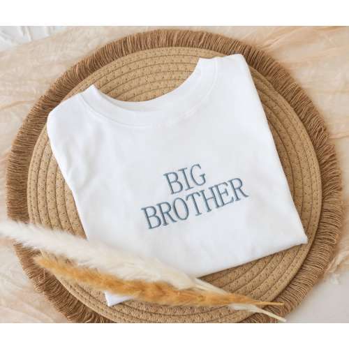 Embroidered Big Brother Toddler T-shirt, Toddler Tee, Pregnancy Announcement
