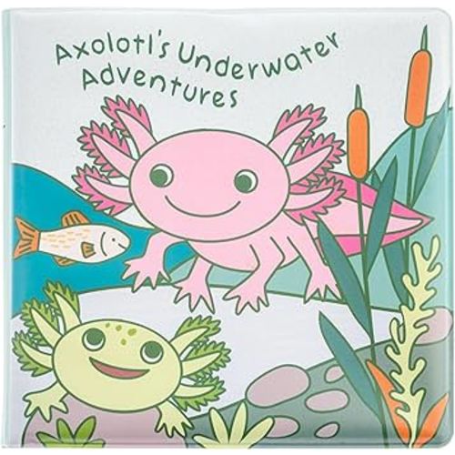 Stephen Joseph, Floating Color Changing Bathtime Book, Toddler Bath Toys, Axolotl