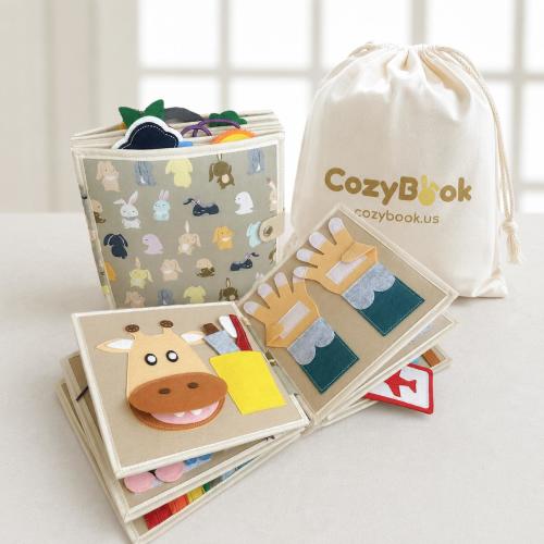 Montessori Busy Book for Toddler Quiet Book Travel Activity for Baby Sensory Learning Toy Birthday Gift Baby Shower
