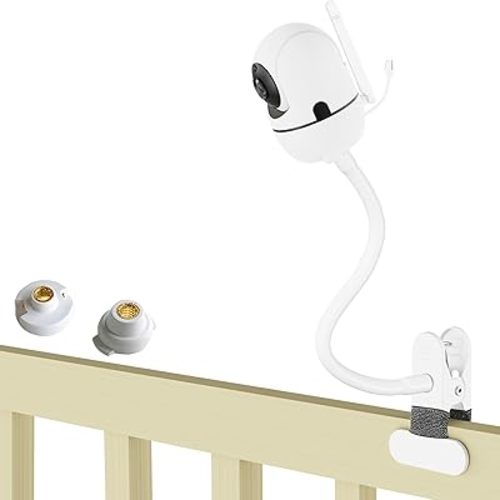 Flexible Baby Monitor Mount for HelloBaby HB6550/HB65/HB66/HB248,ANMEATE SM935E Baby Camera Mount Adjustable Clip Clamp Mount Long Gooseneck Arm,Baby Monitors Holder No Tools or Wall Damage 15.7 inch