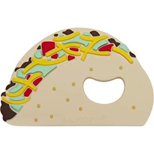 Loulou Lollipop Silicone Teether for Teething Baby Boy and Girl - Taco
