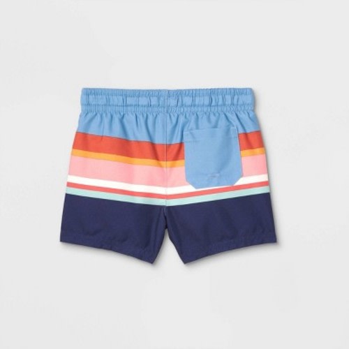 Baby Boys' Printed Multi Striped Swim Shorts - Cat & Jack™