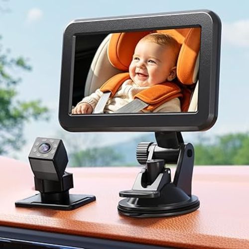 Itomoro 2026 Upgraded Baby Car Camera Monitor [1080P HD & IR Night Vision] 360° Rotation & 150° Wide Clear View Car Seat Camera for Baby Rear Facing, Easy Install & Baby Shower Must-Have