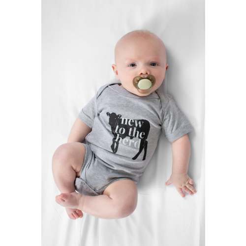 'New to the Herd' Gray Onesie – American Farm Company