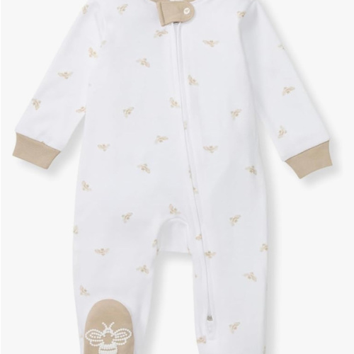 Burt's Bees Baby Boys Sleep and Play PJs, 100% Organic Cotton One-Piece Zip Front Romper Jumpsuit Pajamas