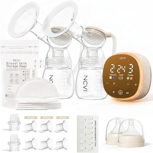 NCVI Electric Breast Pump, 4400mAh Portable Breast Pump, 4 Modes 9 Levels