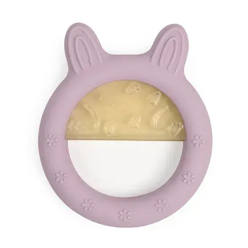Little Rawr Silicone Teether Bunny/Lilac | Baby Bunting AU