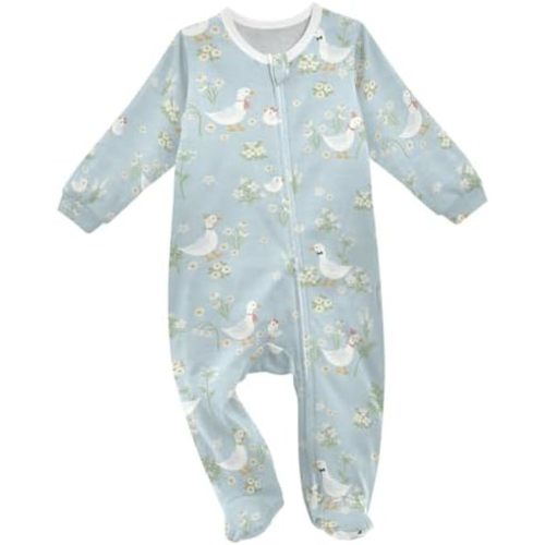 Pfrewn Baby One-Piece Footies Newborn Rompers Cotton Footed Sleep Play for Boys Girls 3M