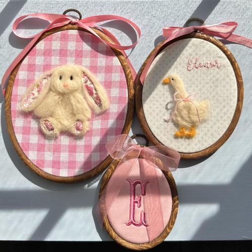 Needle Felt Nursery Wall Art Bundle Baby Girl