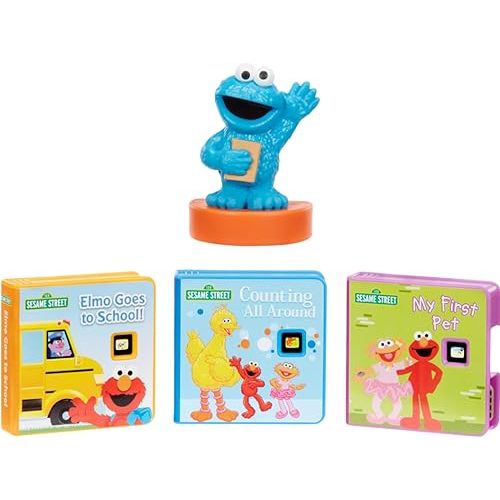 Little Tikes Story Dream Machine Sesame Street Cookie Monster & Friends Story Collection, Storytime, Books, Audio Play Character, Gift and Toy for Toddlers and Kids Girls Boys Ages 3+