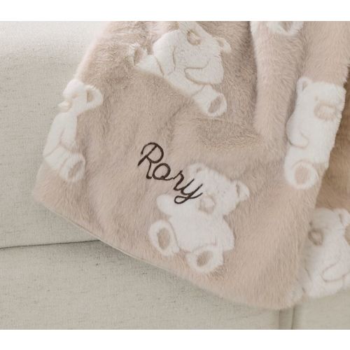 Carved Faux Fur Baby Blanket