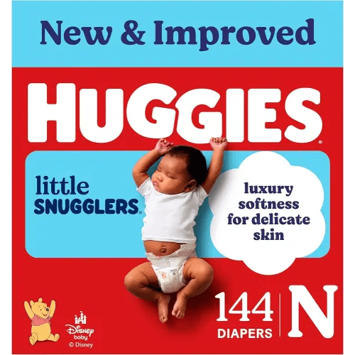 Huggies Little Snugglers Newborn Diapers, 144 Count