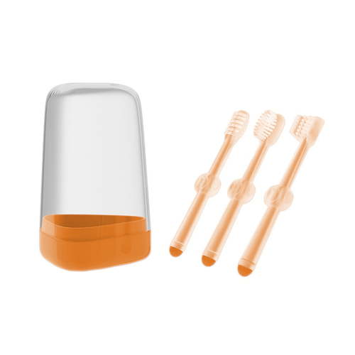 Dpityserensio Babies Toothbrush Set Infant Teething Silicone Newborn Babies Tongue Oral Cleaner Double Sided Tongue Brush U Shape Brush Breast Toothbrush Storage Case Fall Decor Christmas