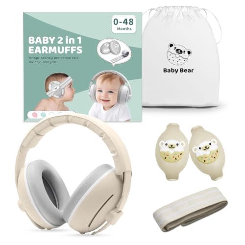 BOENFU Baby Ear Muffs Noise Protection Noise Cancelling Headphones with Adjustable Headband, Ear Protection for Babies