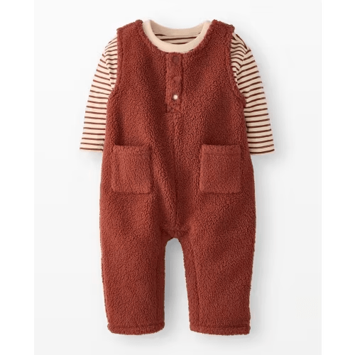 Baby Long Sleeve T-Shirt & Fleece Overalls Set | Hanna Andersson
