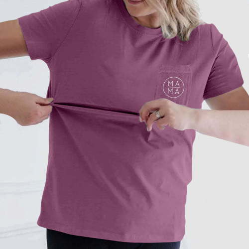 Gunia Maternity Blouses For Women Nursing Comfort Breastfeeding Shirts For Mama Zipper Tops Distressed Pregnancy Clothes With Pocket Soft Trendy Dailywear