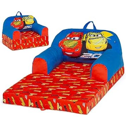 Delta Children - Cars Cozee Buddy Flip-Out Kids Chair, Blue