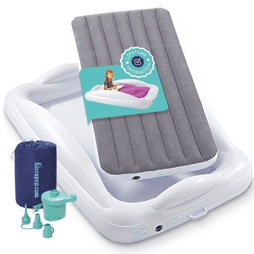 Hiccapop, Inflatable Toddler Travel Bed, 4-Sided Safety Bumpers