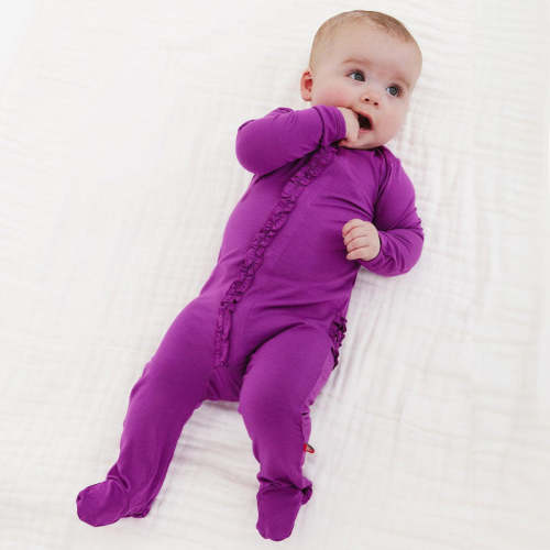 elderberry modal magnetic parent favorite footie with ruffles