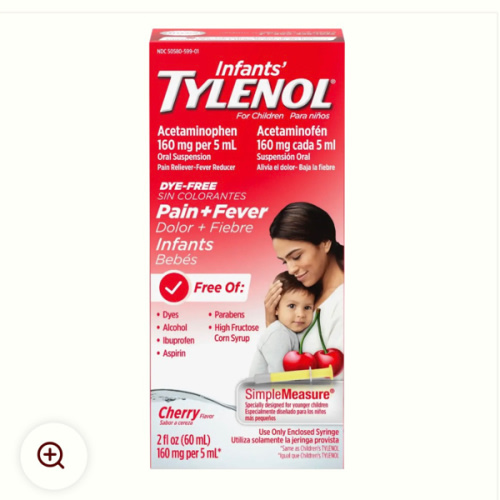 Infants' TYLENOL® Dye Free Oral Suspension