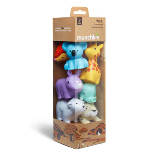 Baby Bath Squirt Toys, 8 Wild Animal Figures | Munchkin