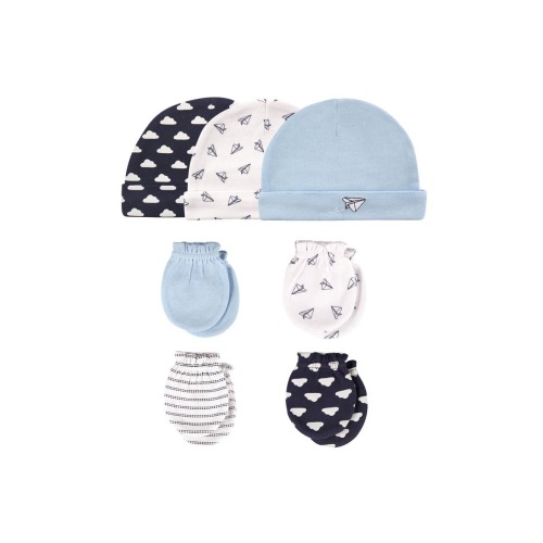 7Pk Cap and Scratch Mitten Set